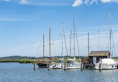 Boote am Hafen von Gager